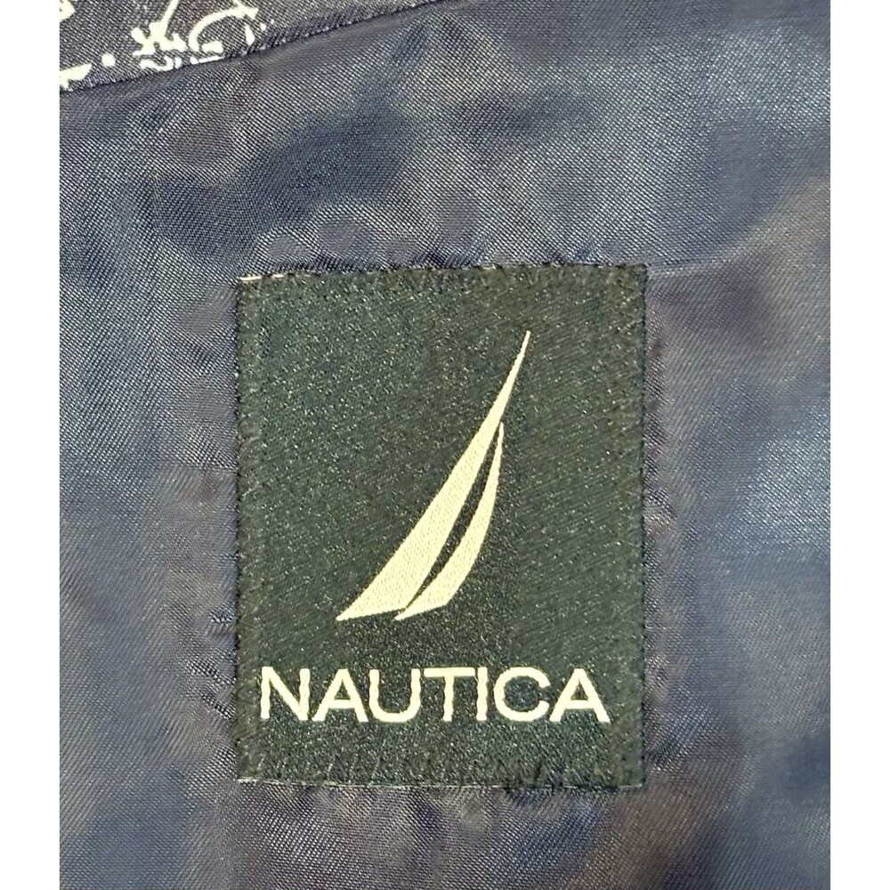 Nautica Sport Coat Men’s 44R Branford Faux Suede Blazer Suit Jacket Navy Blue - Picture 6 of 10